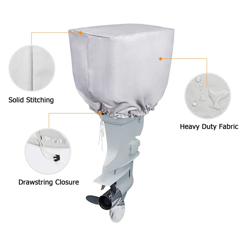 iCOVER Outboard Motor Cover Heavy Duty 600D Waterproof Engine Hood Covers, 25" DX15 WX19 H - Image 2